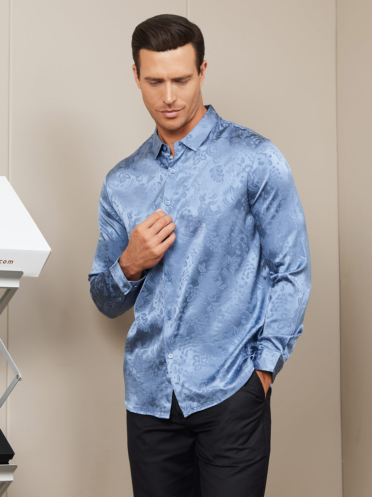 Clearance - Herrenhemd Seide Casual