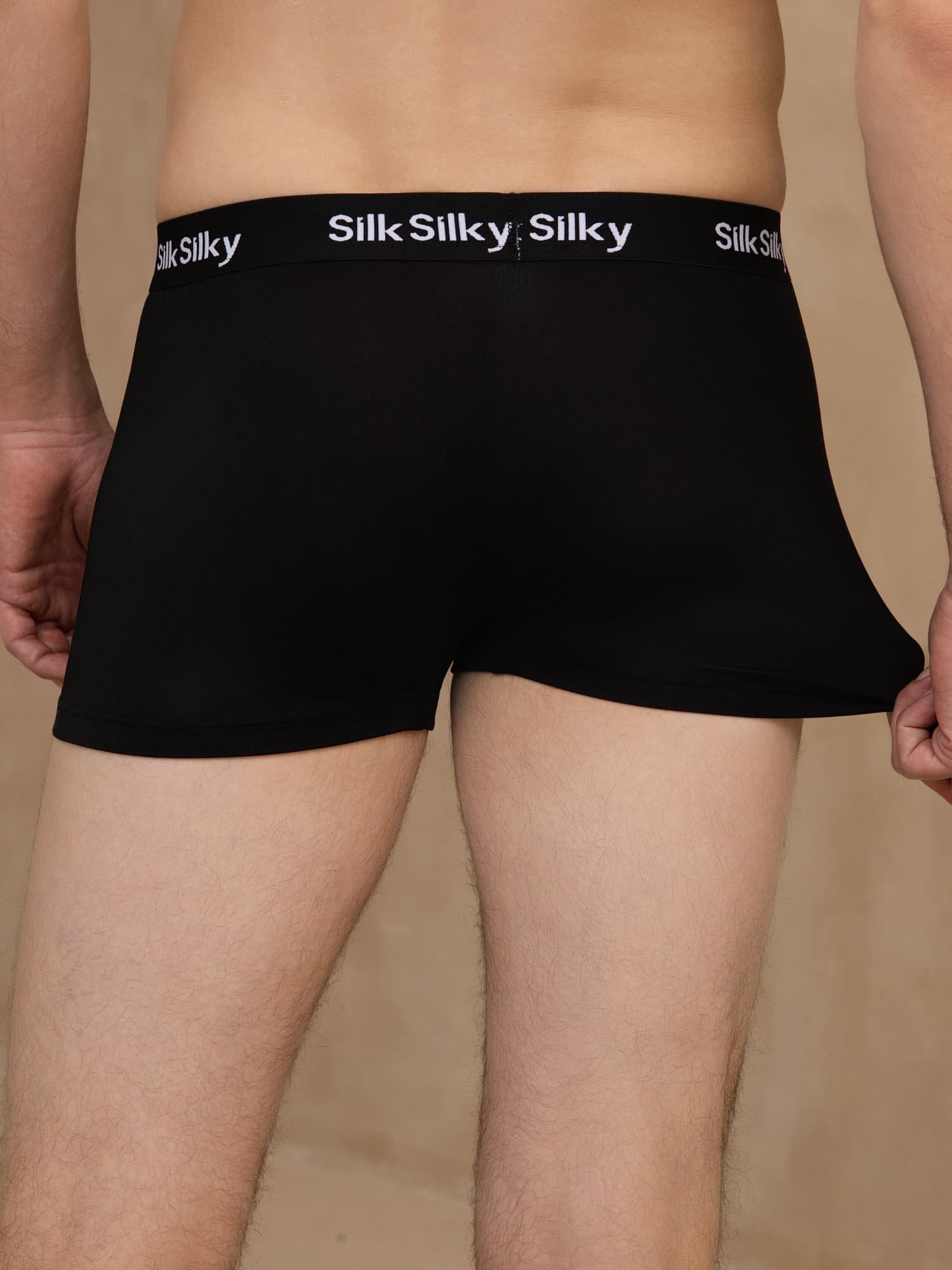 3 Stück Reine Seide Herren Komfort Atmungsaktive Boxer Brief Unterwäsche