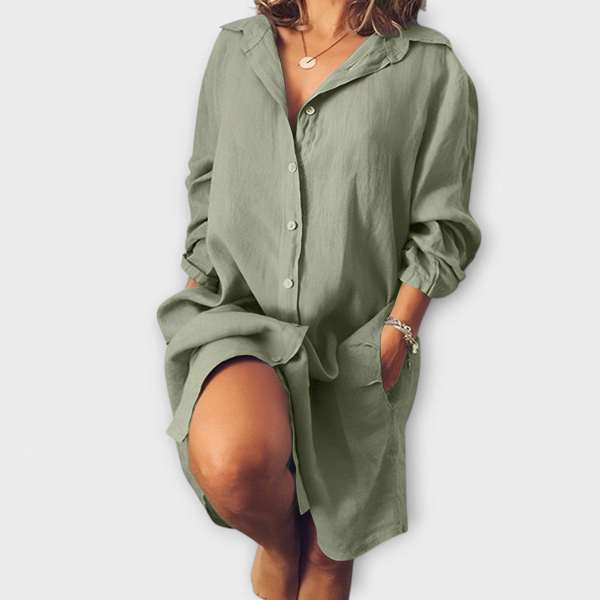 Blusa de lino casual para el día a día