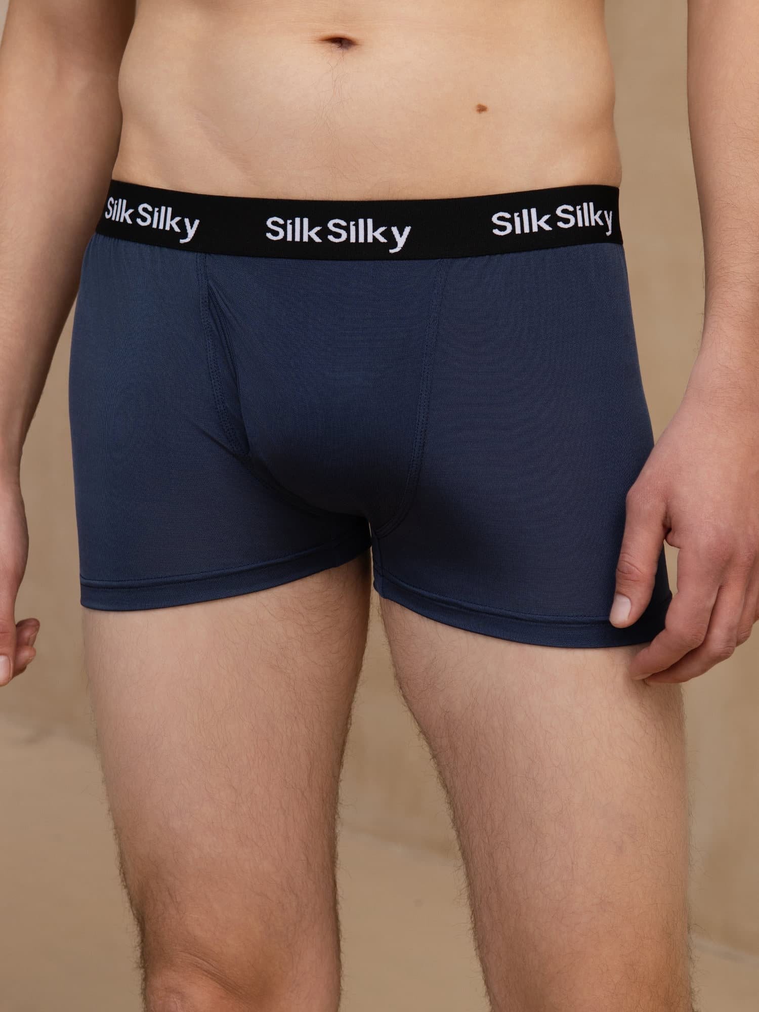 3 Stück Reine Seide Herren Komfort Atmungsaktive Boxer Brief Unterwäsche