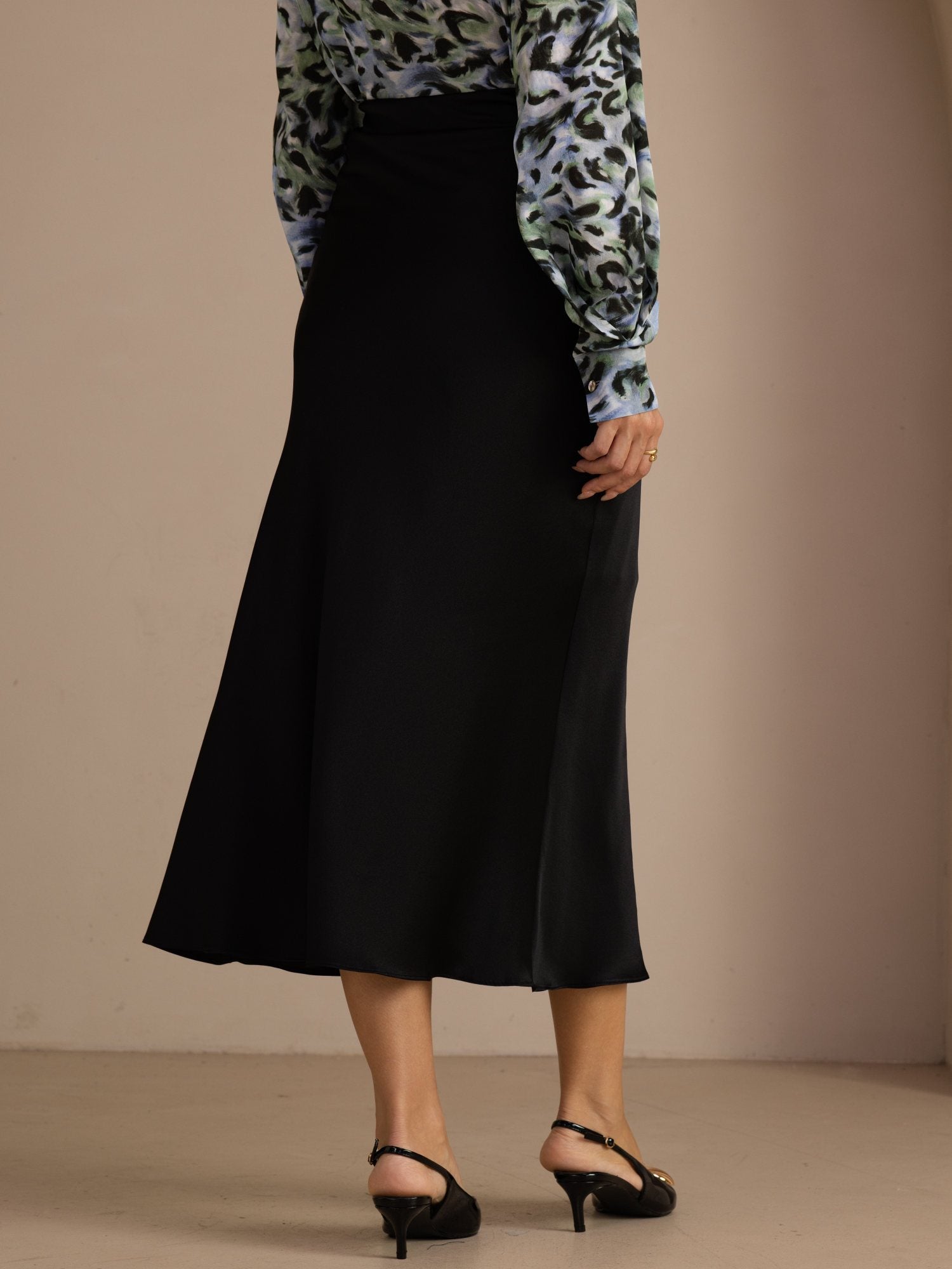 19Momme Seide Maxirock Mit Hoher Taille
