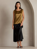 Clearance - 19Momme Seide Lounge Rundhals Tanktop