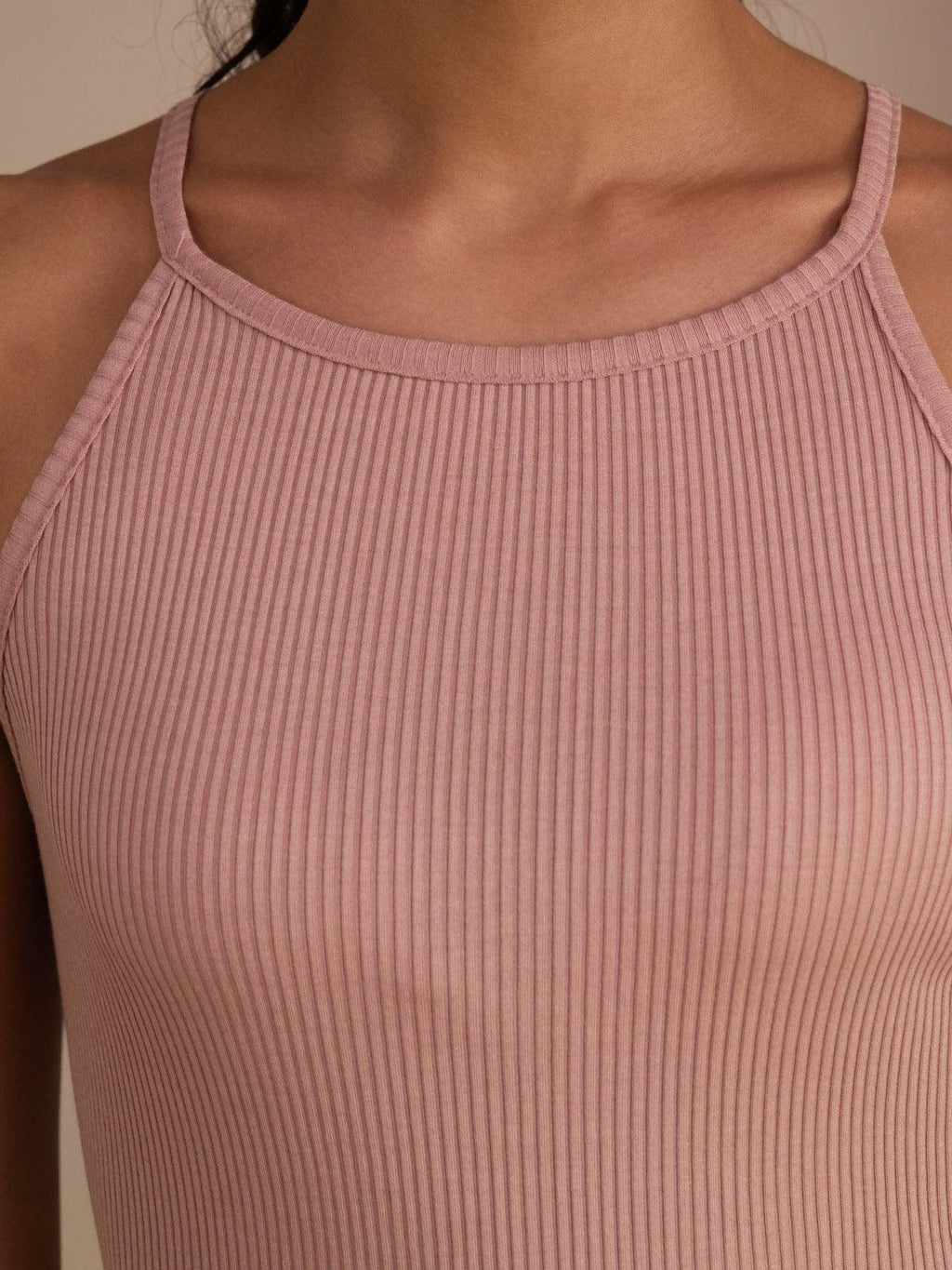 Damen Crop Tanktop Aus Seiden Baumwollmischung Mit Rundhalsausschnitt Und Ärmellosem Design